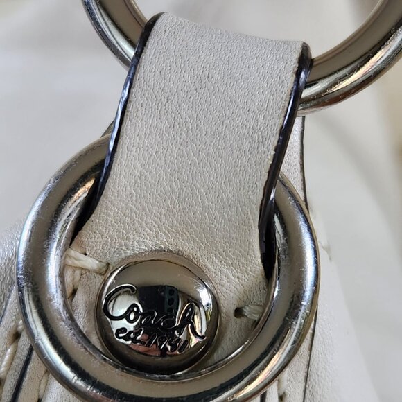 Coach Kristin Ivory Leather Handbag Tote Purse - Picture 8 of 16